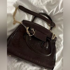 Zara chocolate brown crossbody bag